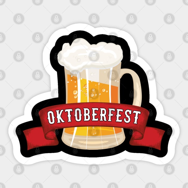 Funny Drinking Oktoberfest T-Shirt Beer Germany Sticker by BrightGift